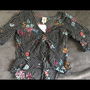 Colorful Flower stripped shirt